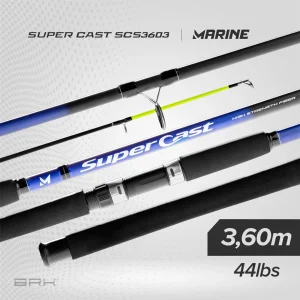 Vara de Pesca Marine Sports Super Cast SC-S3603 44lbs 3,60m - Molinete (3 partes)