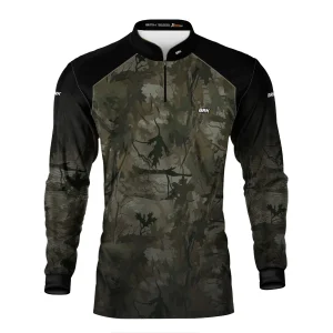 Camisa Agro Brk Camuflada Verde Folhas com Proteção Solar UV50+