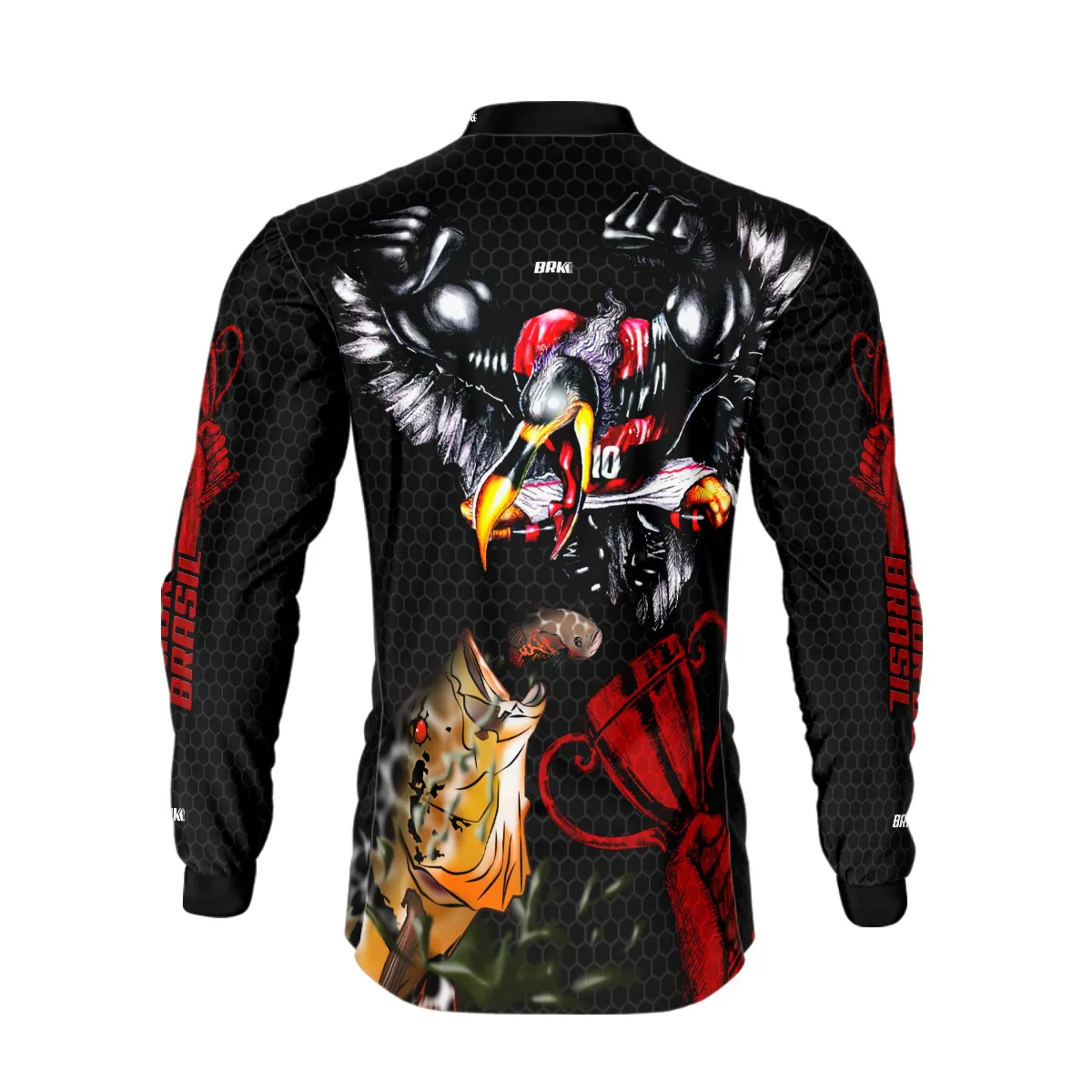 Camisa de Pesca Brk Tucunaré Açu Futebol 62 com UV50+ - Image 3