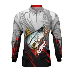 Camisa de Pesca Brk Robalo Cinza com Proteção UV50+