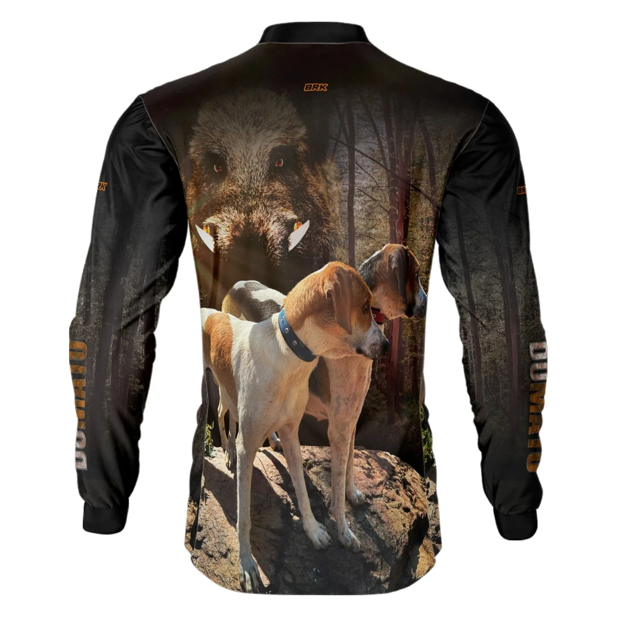 Camisa de Caça Brk Dumato Javali Foxhound Preta Floresta com UV50+ - Image 3