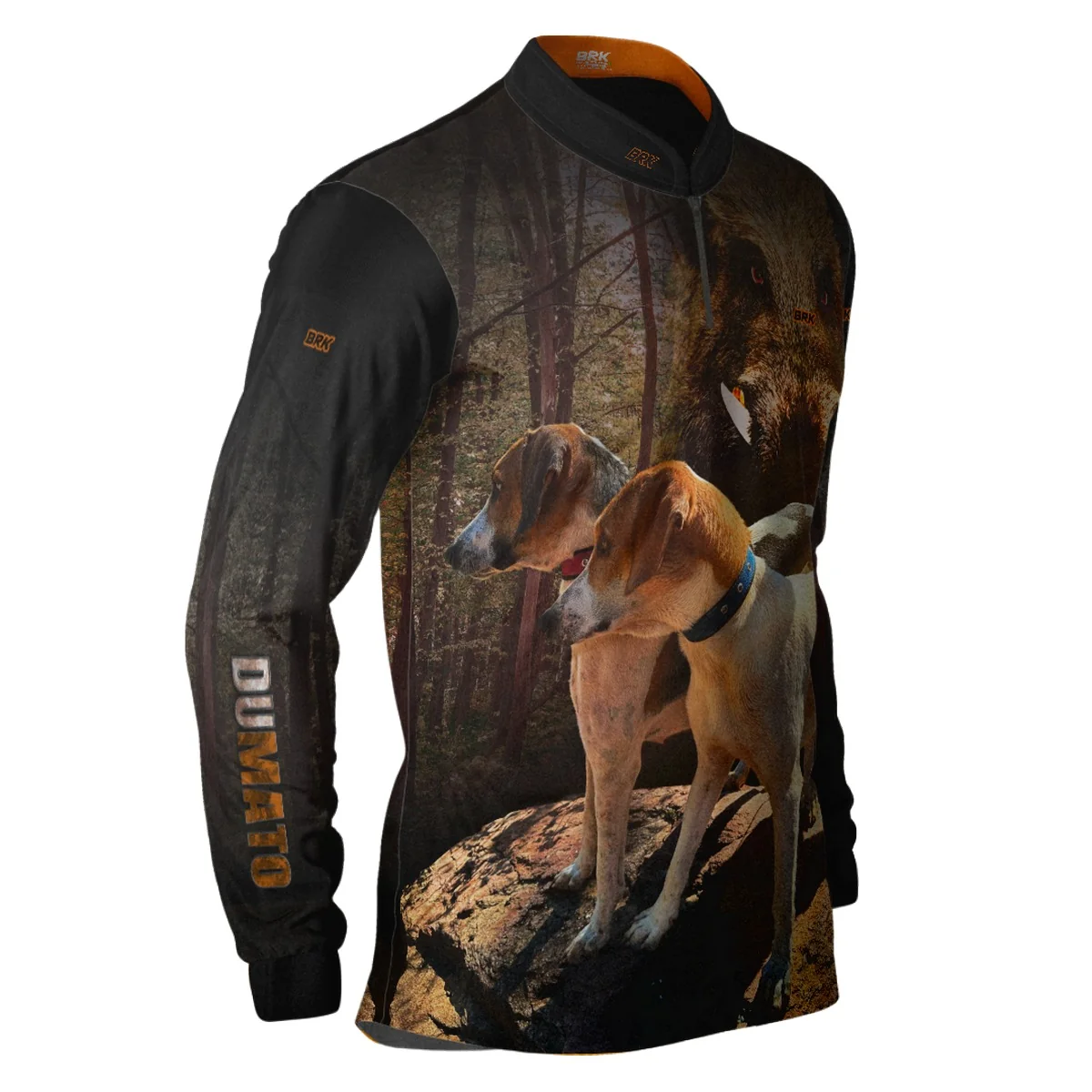 Camisa de Caça Brk Dumato Javali Foxhound Preta Floresta com UV50+ - Image 4