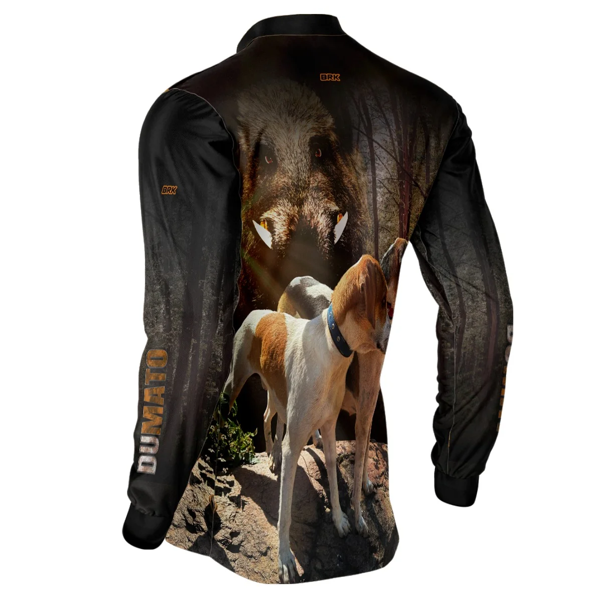 Camisa de Caça Brk Dumato Javali Foxhound Preta Floresta com UV50+ - Image 5