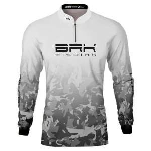 Camisa de Pesca Branca Brk Em Busca da Prateada com UV50+