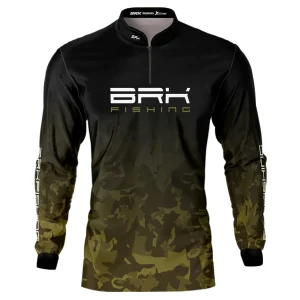 Camisa de Pesca Brk Preta Em Busca Do Gigante com UV50+