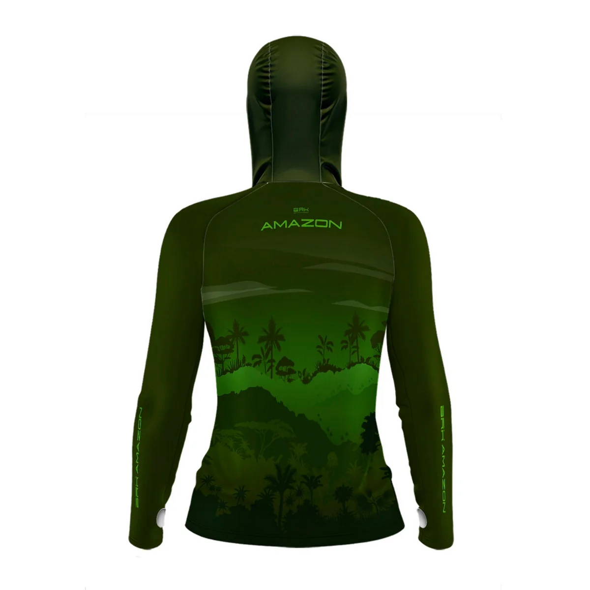 Camisa FusionX Brk Amazon Feminino Mata Verde com Capuz e Proteção UV50+ - Image 3
