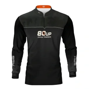 Camisa de Pesca Brk 80UP Preta com Proteção UV50