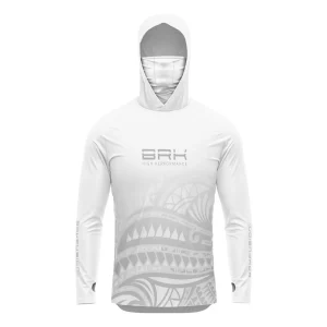 Camisa FusionX Maori Tribal Branca BRK com Proteção Solar UV50+