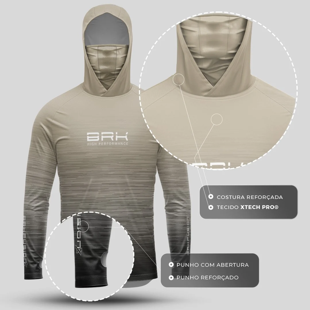 Camisa FusionX Brk Fishing Ruido Areia com Proteção UV50+ - Image 4