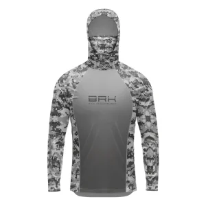 Camisa FusionX Brk Fishing Camuflado Cinza com Proteção UV50+