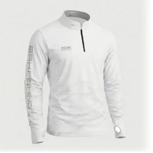 Camisa ArmorX Branca Marmorizada com Luva e Proteção UV50