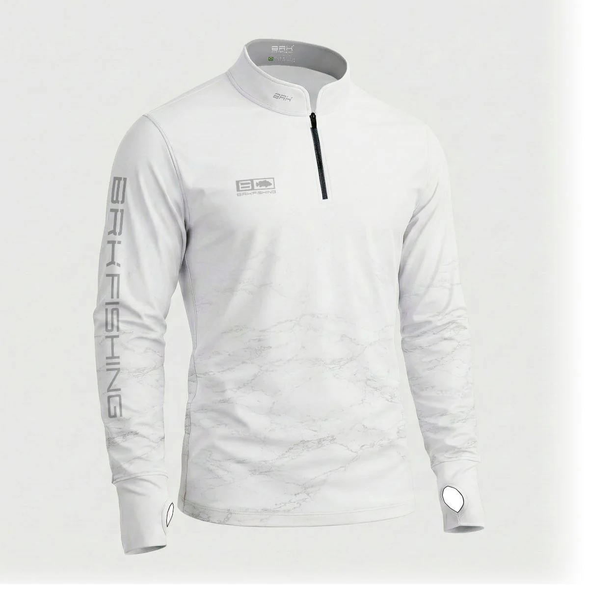 Camisa ArmorX Branca Marmorizada com Luva e Proteção UV50 - Image 2