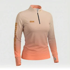 Camisa ArmorX Feminina Degradê Bege e Laranja com Proteção UV50+