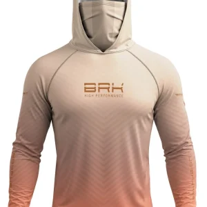 Camisa FusionX Brk Bege Laranja Degradê Chevron com Proteção UV50+