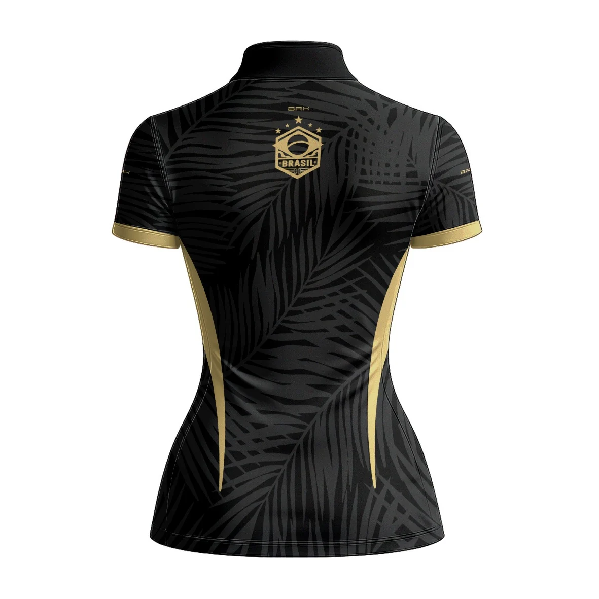 Camiseta Brk Feminina Aqui é o Brasil Tropical Preta com Proteção UV50 - Image 4