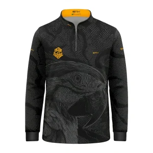 Camisa Brk Infantil Aqui é o Brasil Arara Sombreada Preta com Proteção UV50