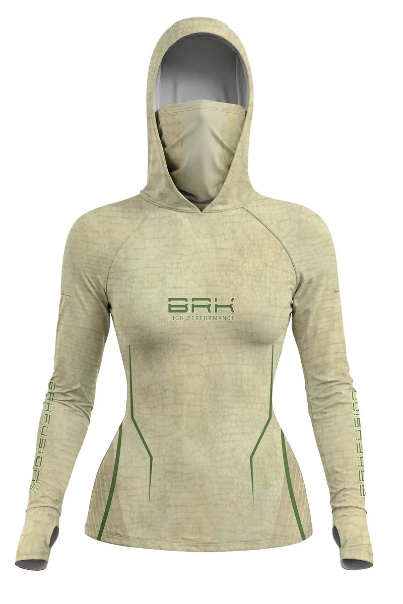 Camisa FusionX Feminina Raptor Snake Desert Verde com Proteção UV50+ - Image 2