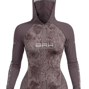 Camisa FusionX Feminina Raptor Marrom Snake com Proteção UV50+