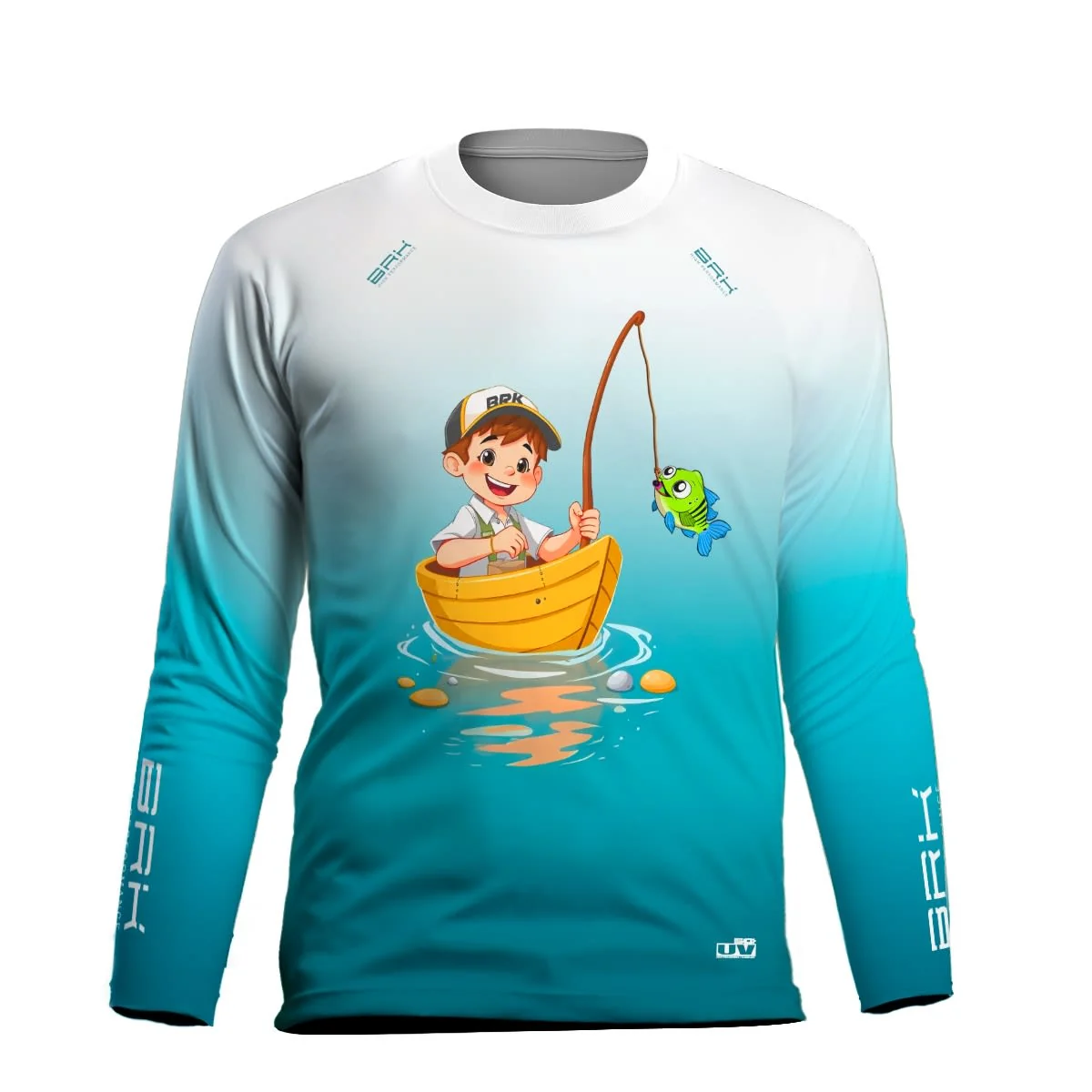 Camiseta Infantil Brk Estampa de Pescando Tucunaré com Proteção UV50+ - Image 4