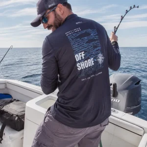 Camisa de Pesca em Alto Mar Offshore Lifestyle com Proteção UV50