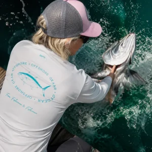 Camisa de Pesca Feminina Brk Offshore Gear Atum Branco com Proteção Solar UV50+