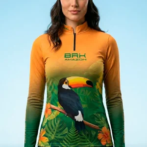 Camisa Feminina Brk Amazon Tucano Floral com Proteção UV50