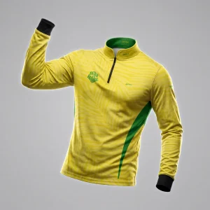 Camisa Brk Aqui é o Brasil Tropical Amarela com Proteção UV50