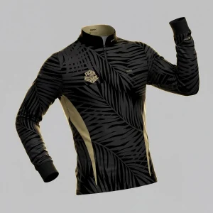 Camisa Brk Aqui é o Brasil Tropical Preta com Proteção UV50