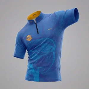 Camiseta Brk Aqui é o Brasil Arara Sombreada Azul Royal com Proteção UV50
