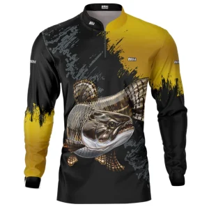 Camisa de Pesca Brk Traíra Preta com UV50+